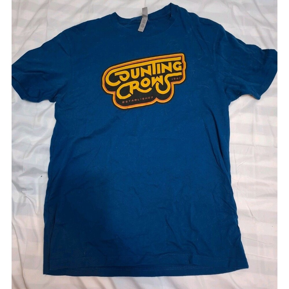 Counting Crows 2017 North American Tour Concert T-Shirt Blue Size L Band Tee